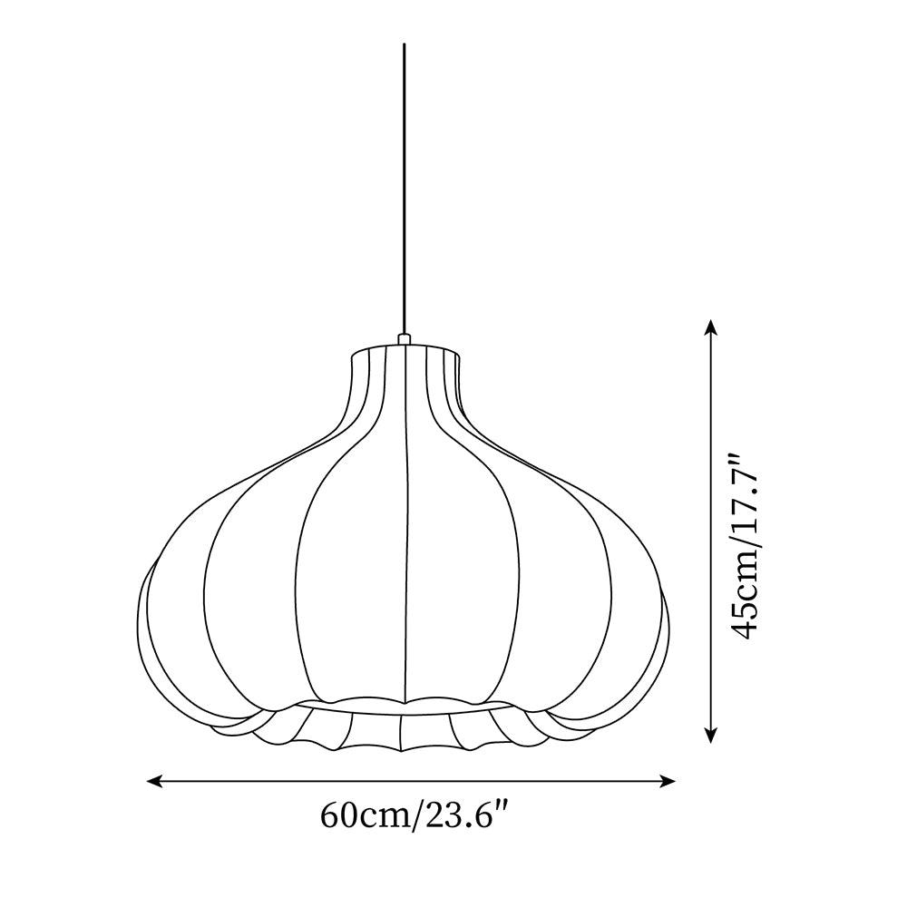Pendant Light Silky Pleated Silk Shade White - Neutralighting