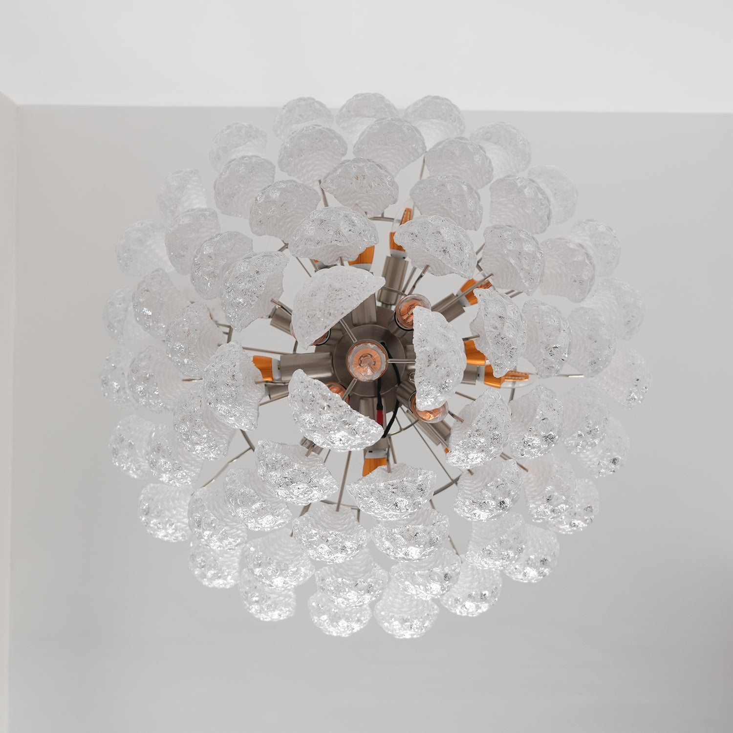 Aurora Chandelier Clear Droplets Murano Glass Waterfall Diamond