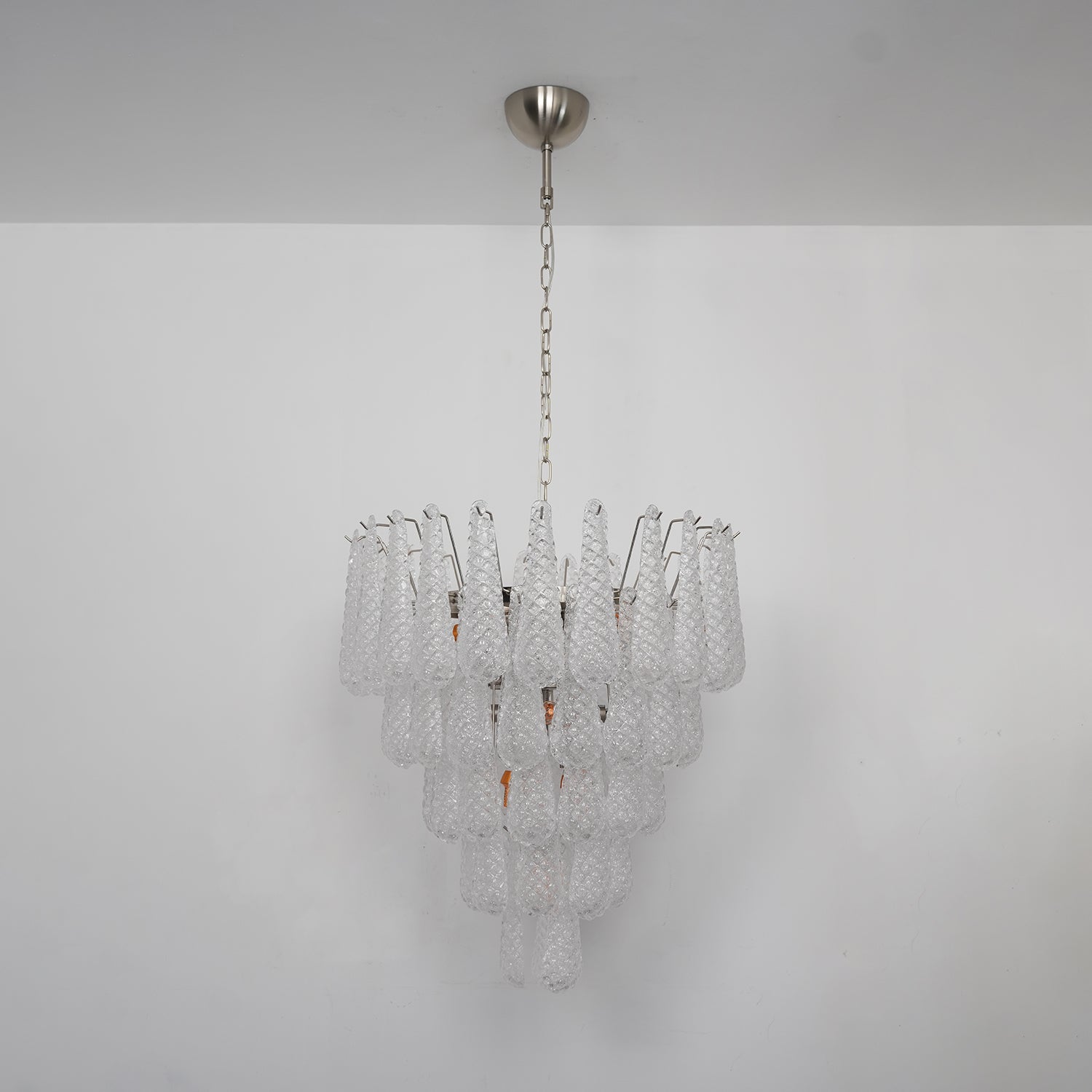 Aurora Chandelier Clear Droplets Murano Glass Waterfall Diamond