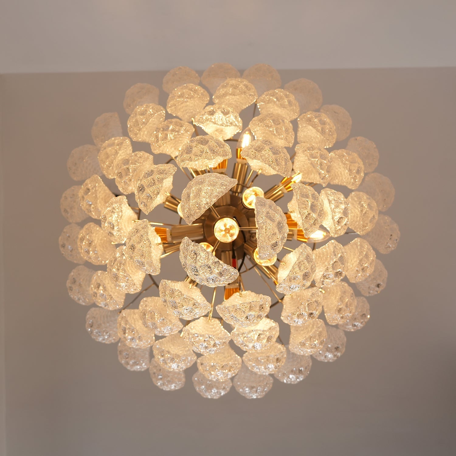 Aurora Chandelier Clear Droplets Murano Glass Waterfall Diamond