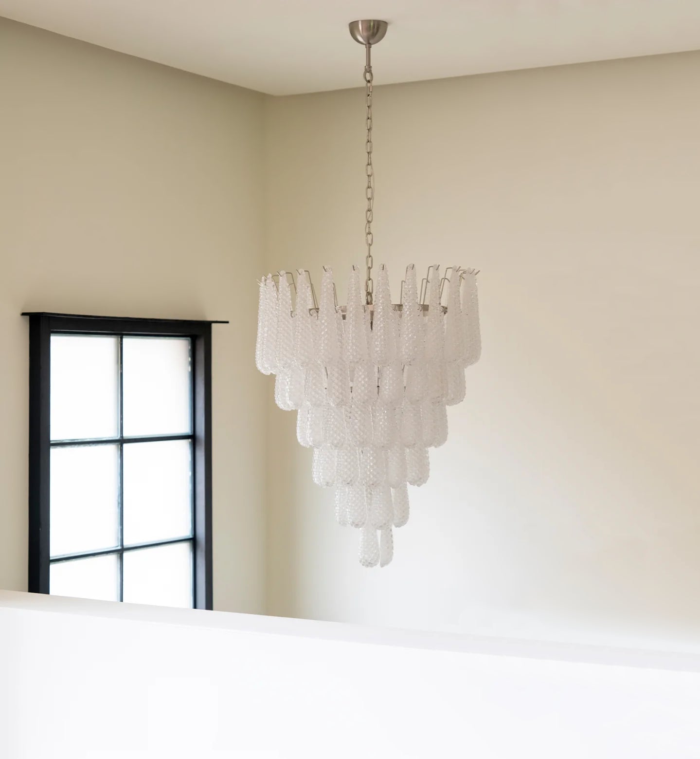 Aurora Chandelier Pinecone Murano Glass Textured Luxury