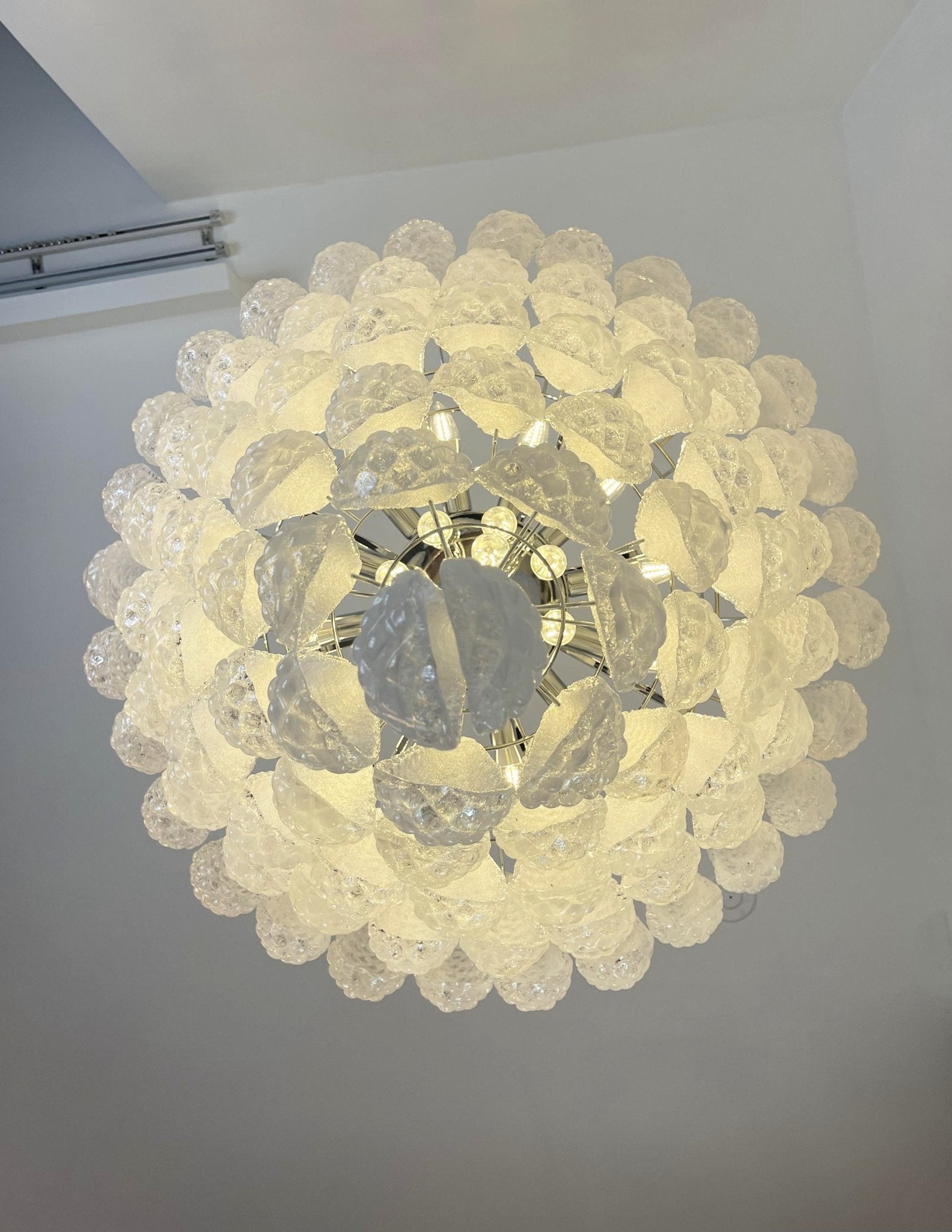 Aurora Chandelier Pinecone Murano Glass Textured Luxury