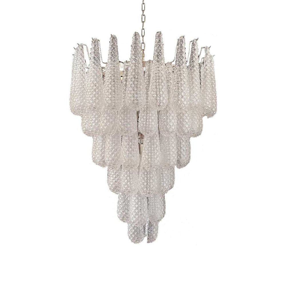 Aurora Chandelier Pinecone Murano Glass Textured Luxury