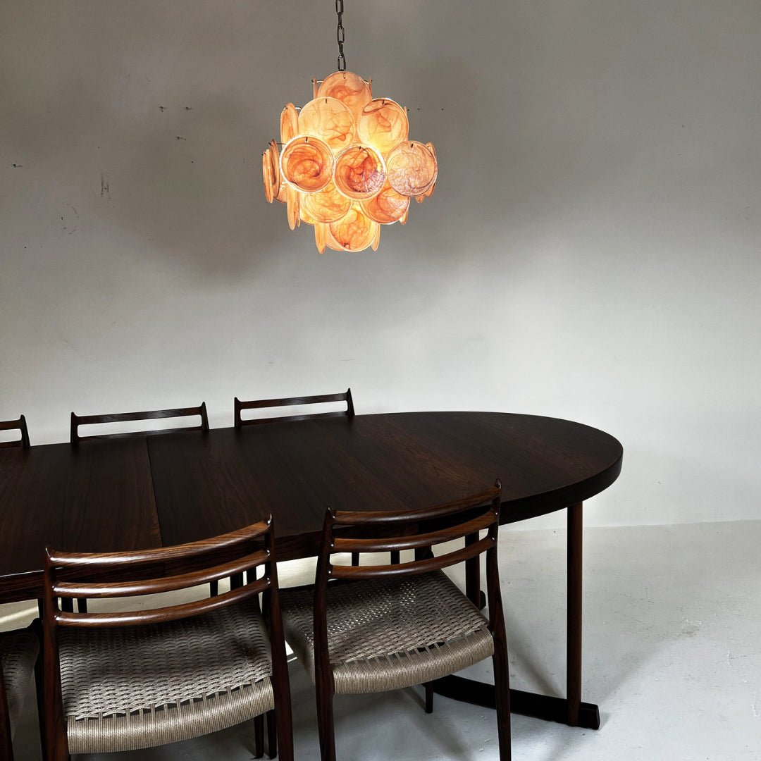 Aurora Chandelier Pink Disc Layered Artisanal - Neutralighting