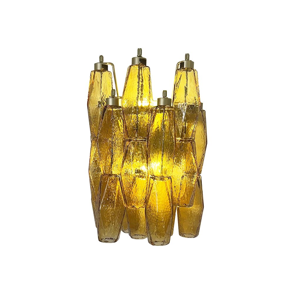 Aurora Wall Lamp Amber Rhombus Glass Geometric Murano Warmth