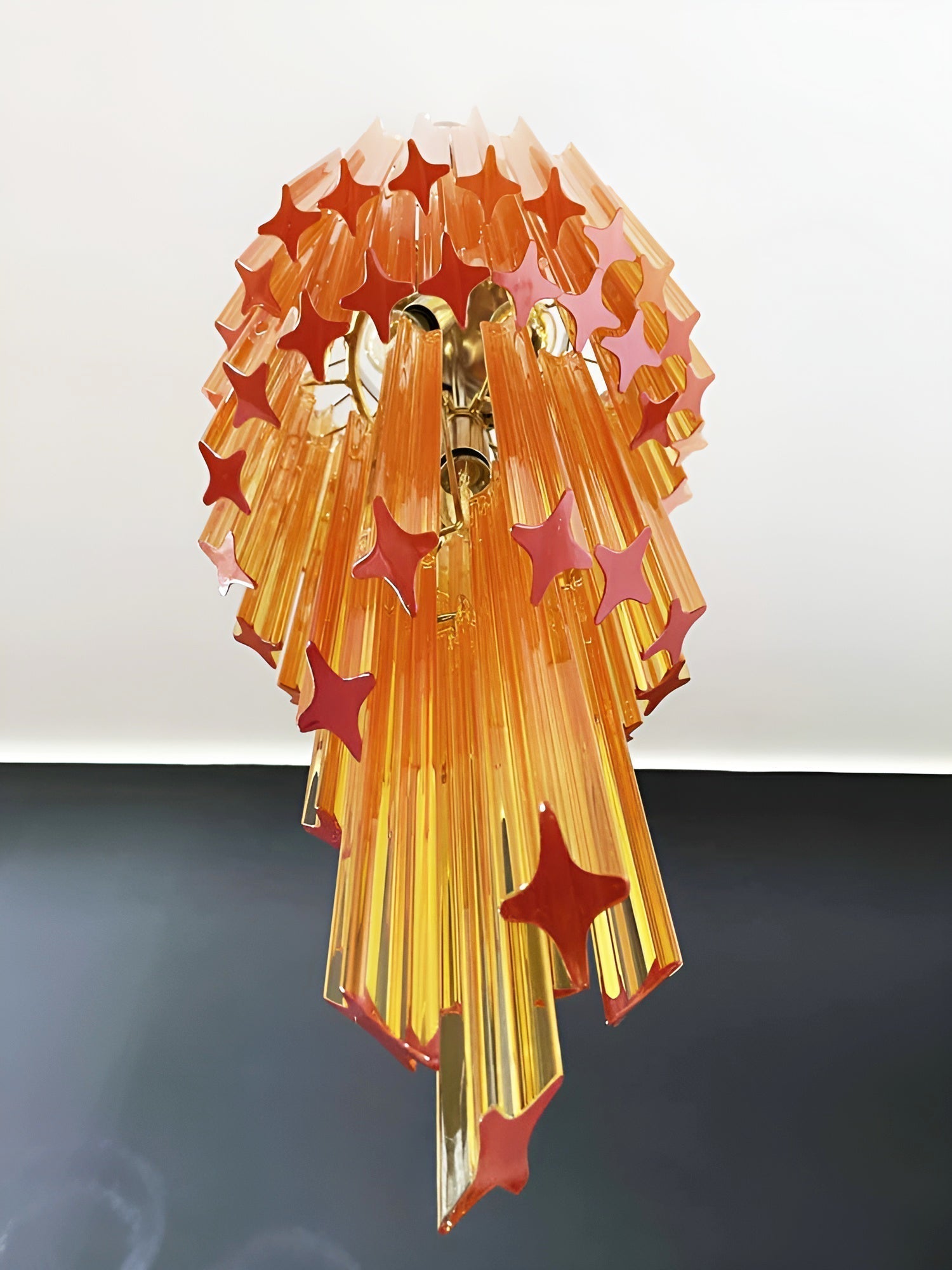 Aurora Chandelier Spiral Pink Prism Tiered - Neutralighting