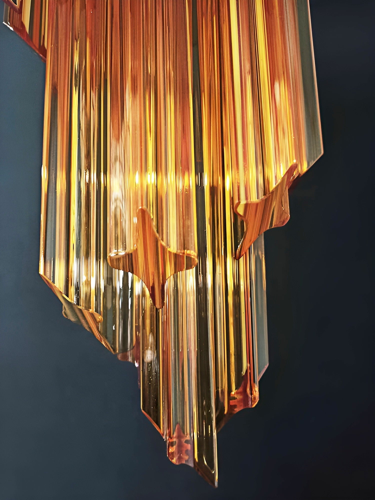 Aurora Chandelier Spiral Pink Prism Tiered - Neutralighting