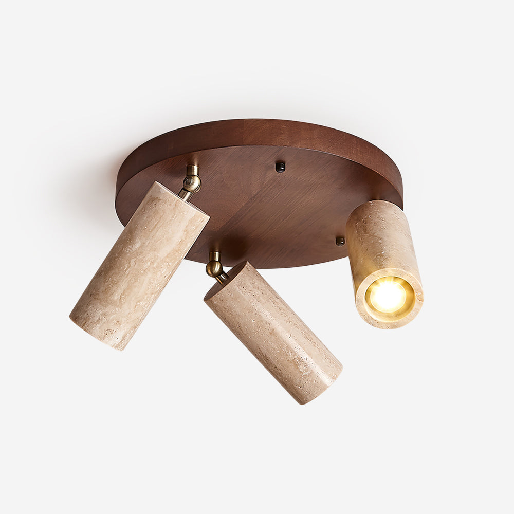 Ritta Travertine Ceiling Light 3-Head Spotlight - Neutralighting