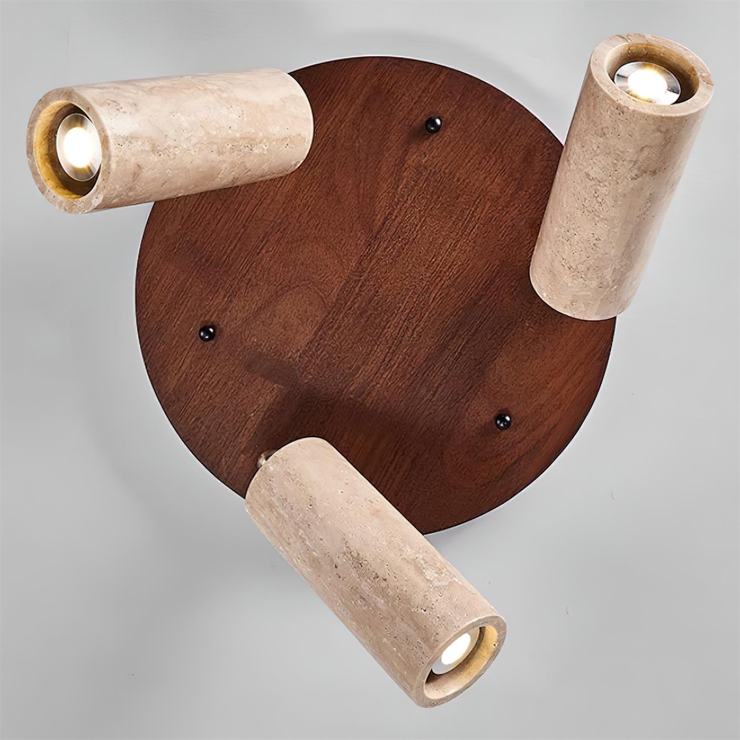 Ritta Travertine Ceiling Light 3-Head Spotlight - Neutralighting