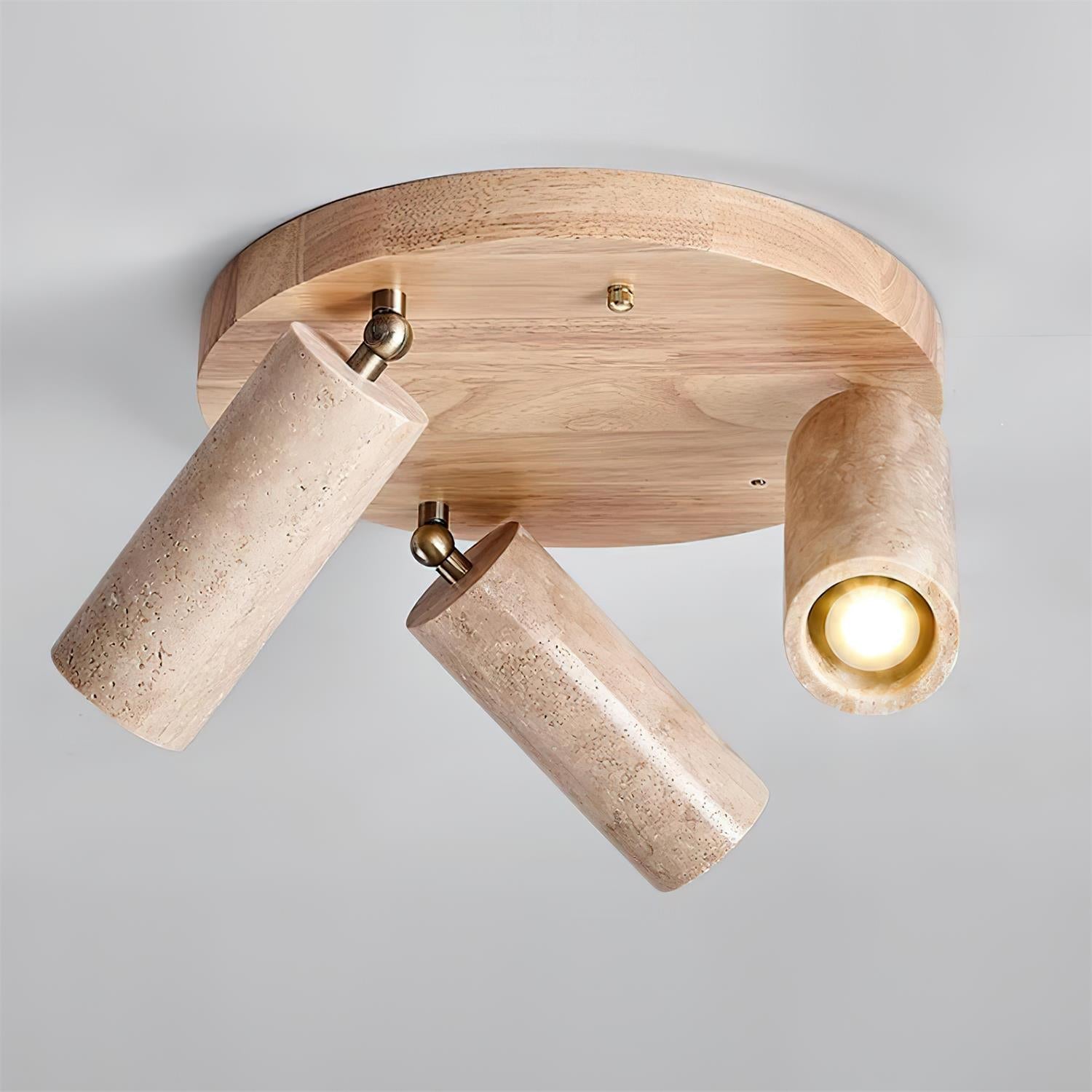 Ritta Travertine Ceiling Light 3-Head Spotlight - Neutralighting