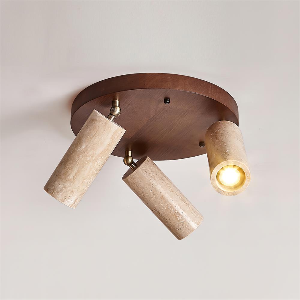 Ritta Travertine Ceiling Light 3-Head Spotlight - Neutralighting
