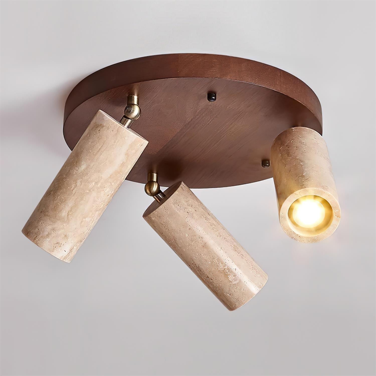 Ritta Travertine Ceiling Light 3-Head Spotlight - Neutralighting