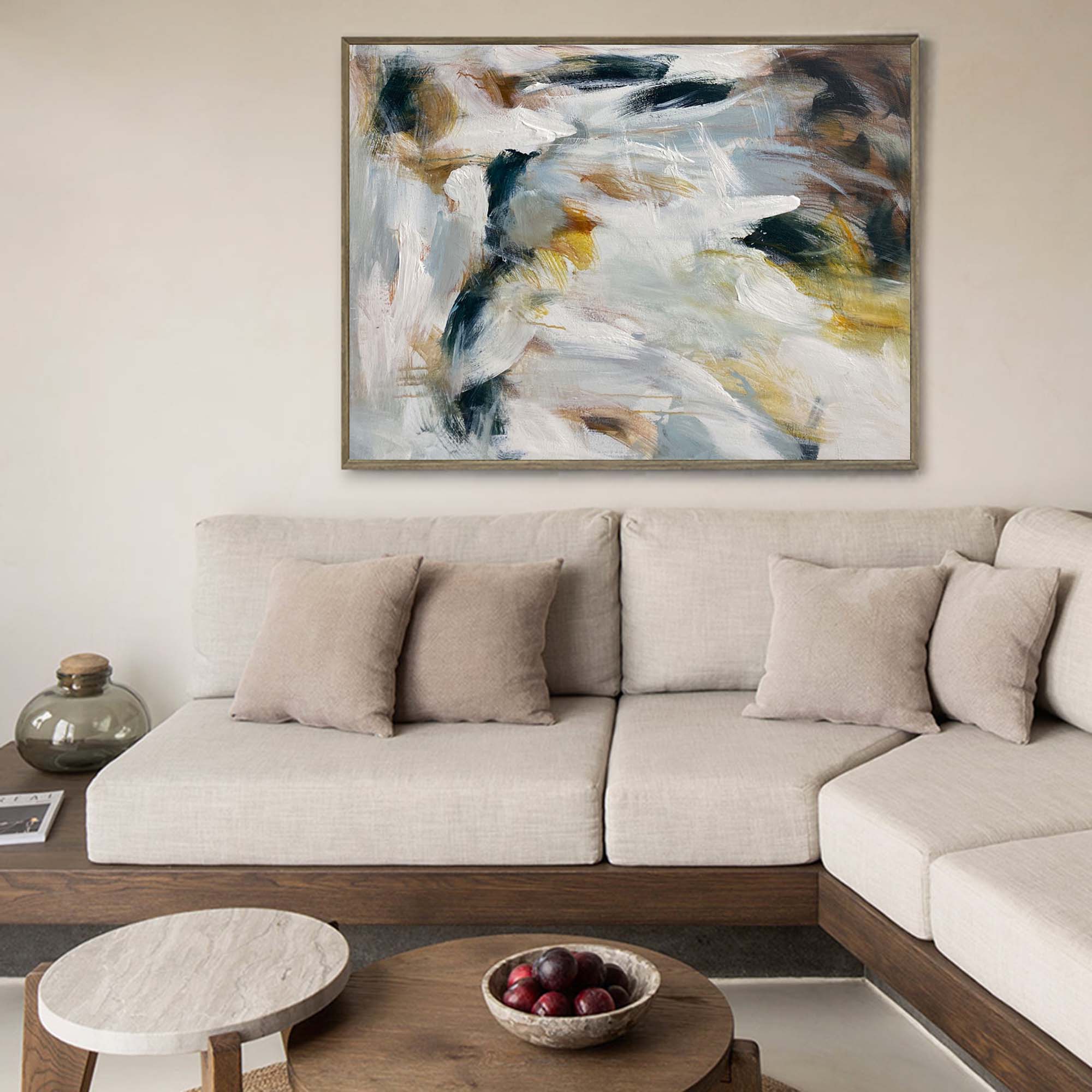 Earthy Tone Abstract Scenery Canvas Wall Art