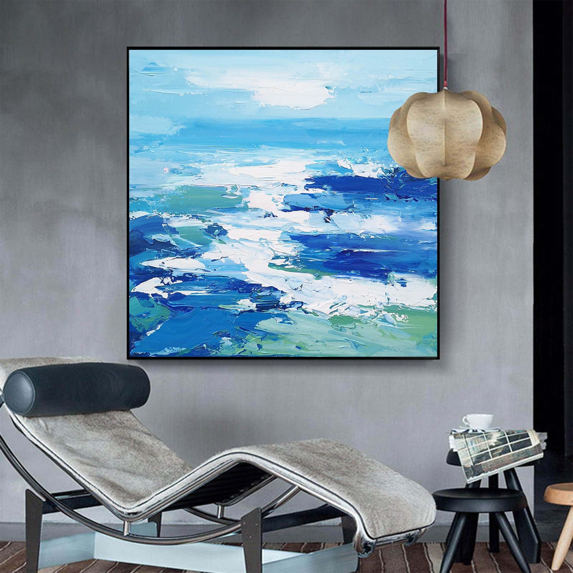 Soft‑Tone Muted Abstract Brushwork Calming Modern Wall Statement