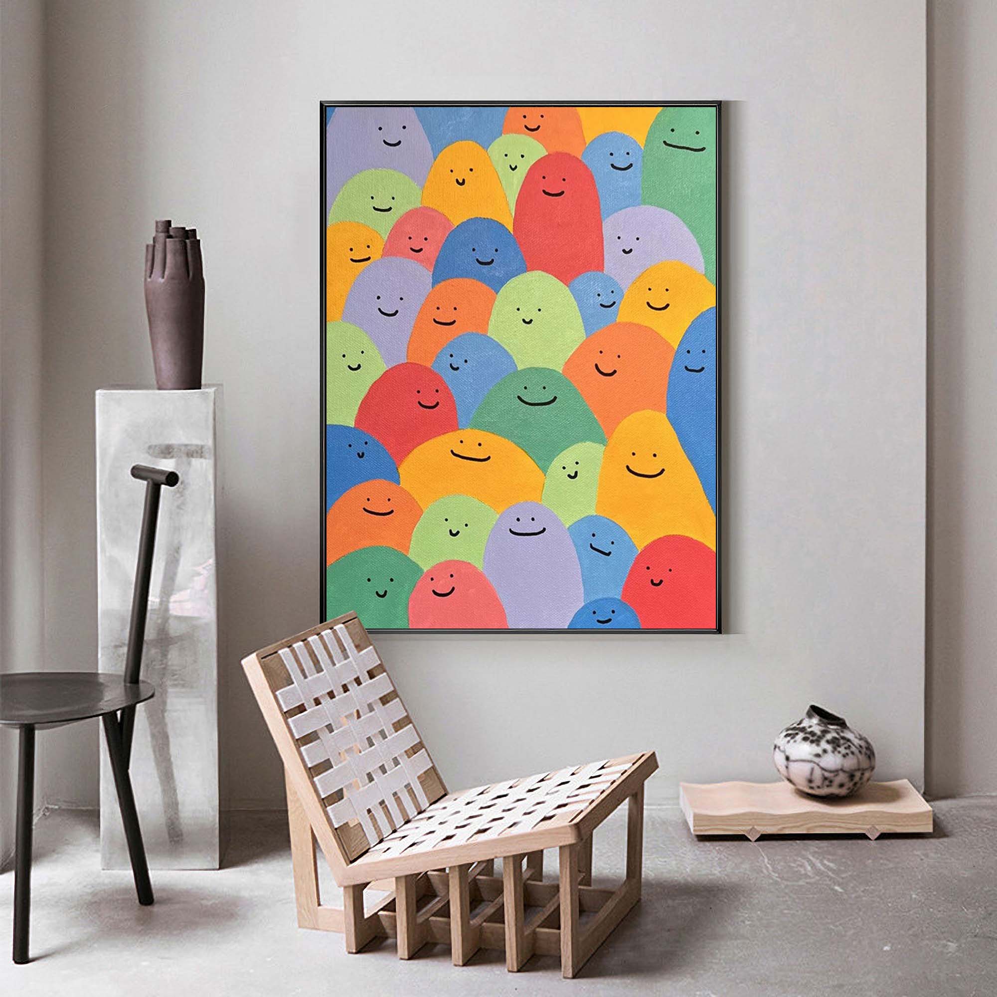 Wall Art Abstract Playful Healing Macaron Cute