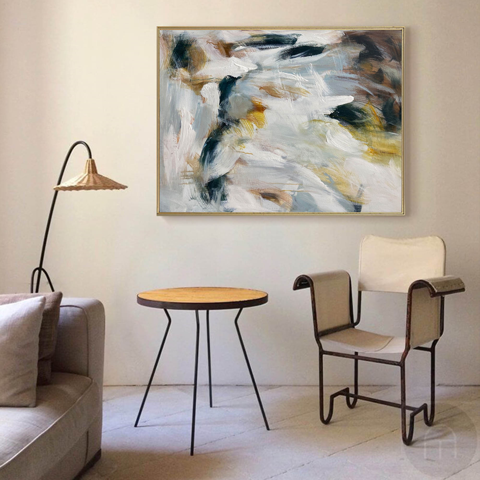 Earthy Tone Abstract Scenery Canvas Wall Art