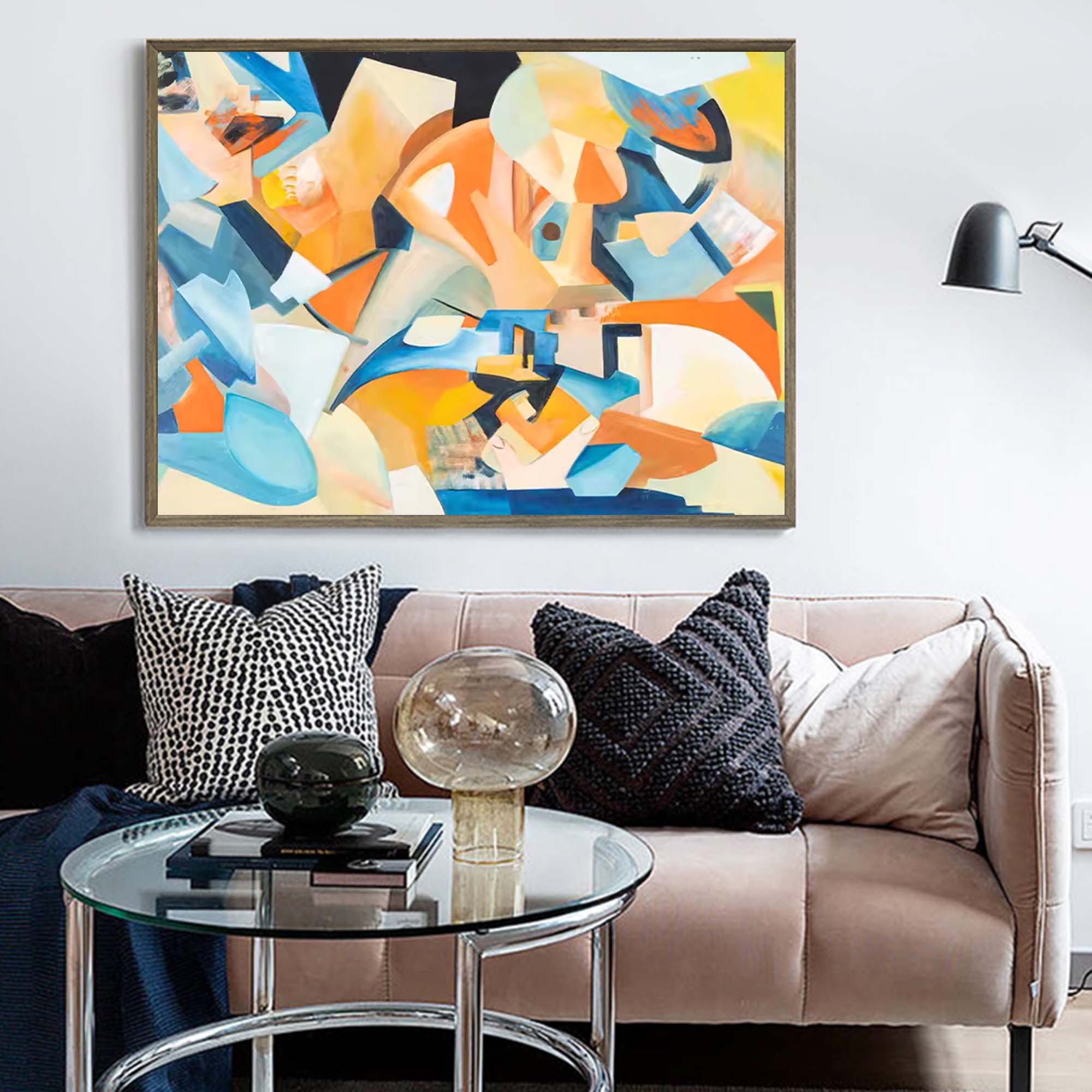 Abstract Canvas Art AB065 - Neutralighting