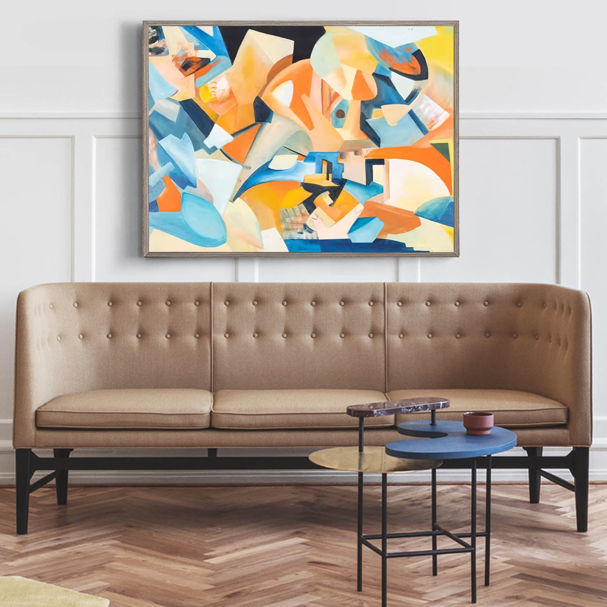 Abstract Canvas Art AB065 - Neutralighting