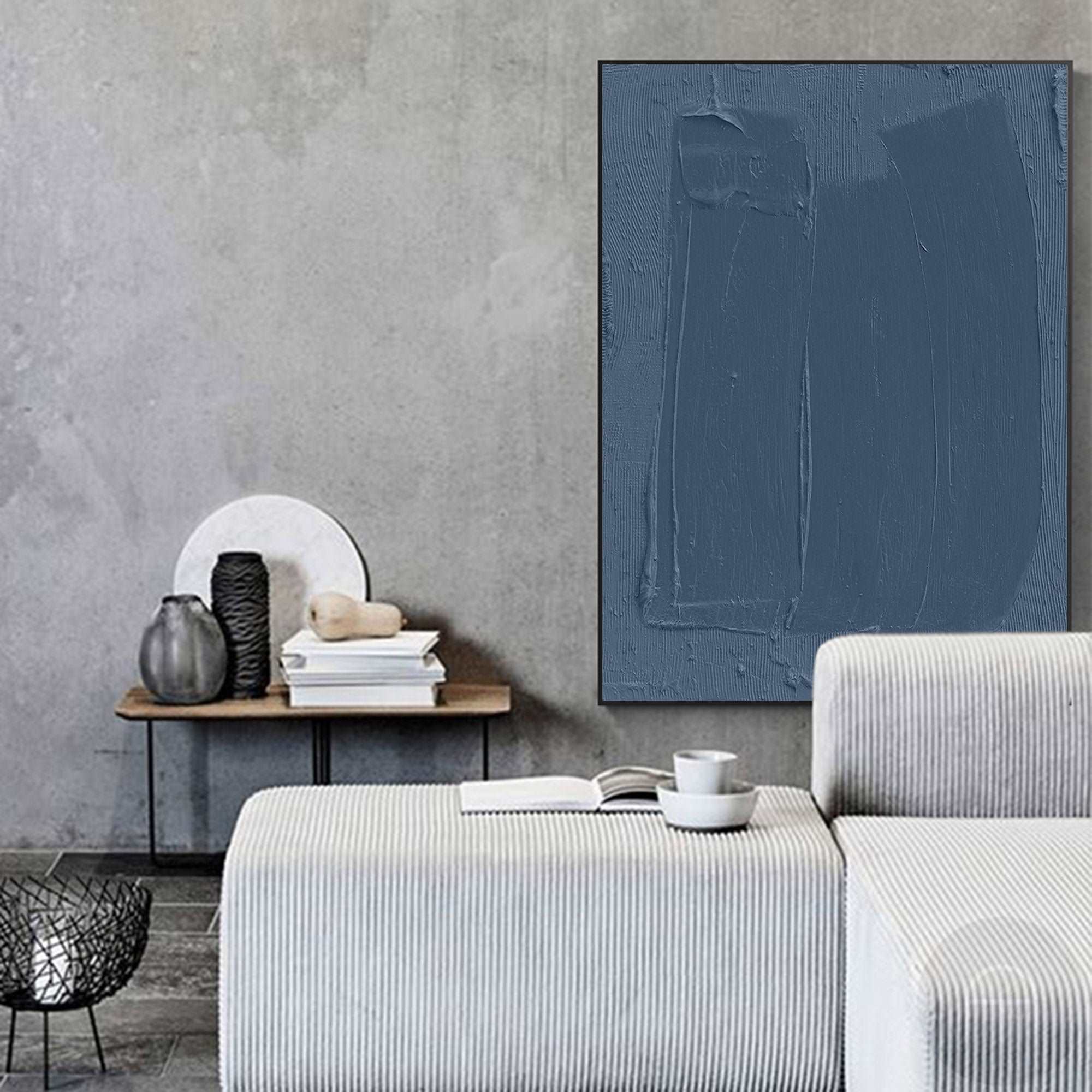 3D Blue Abstract Painting