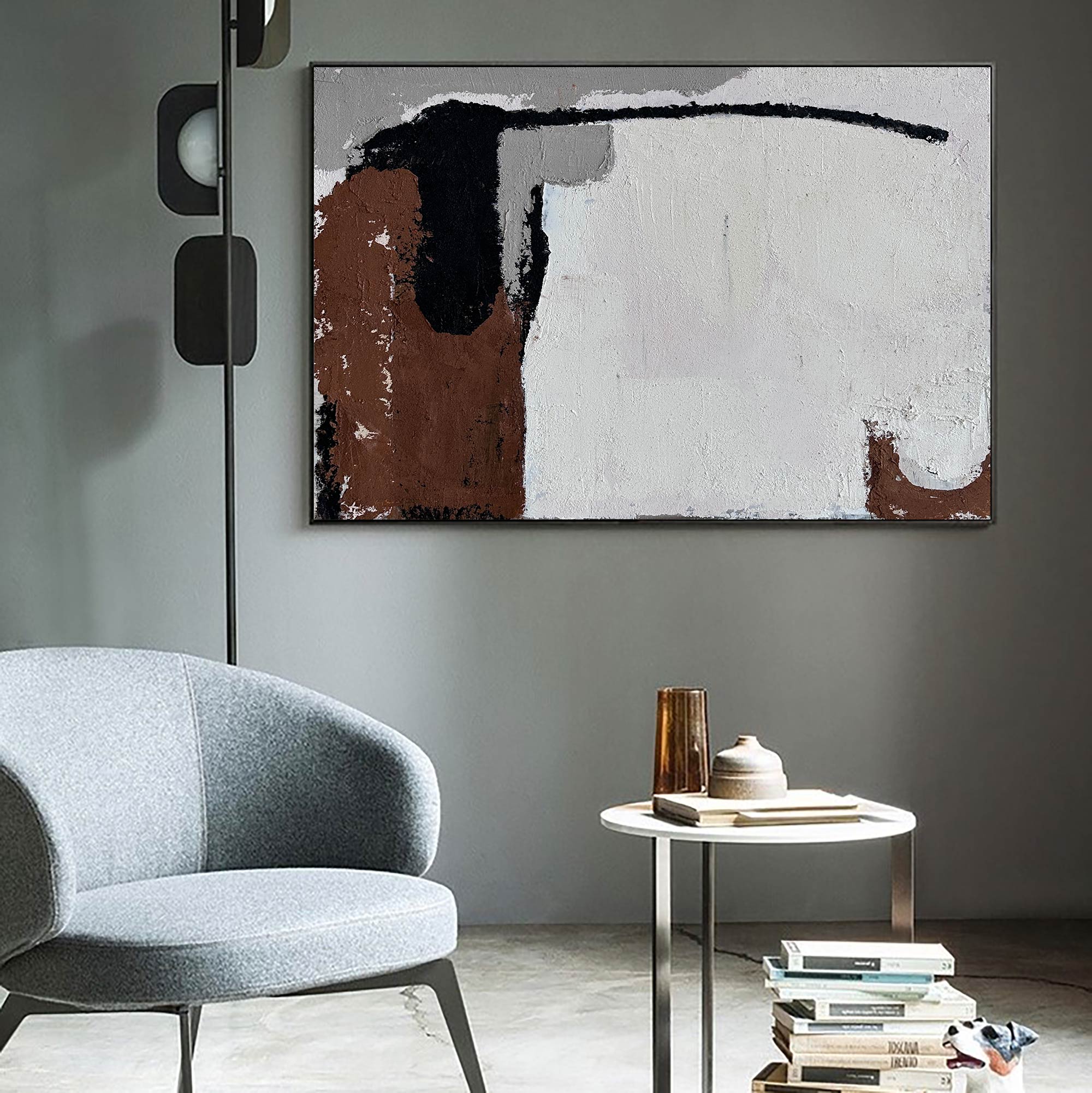 Earth‑Hue Brush Stroke Abstract Modern Statement Art