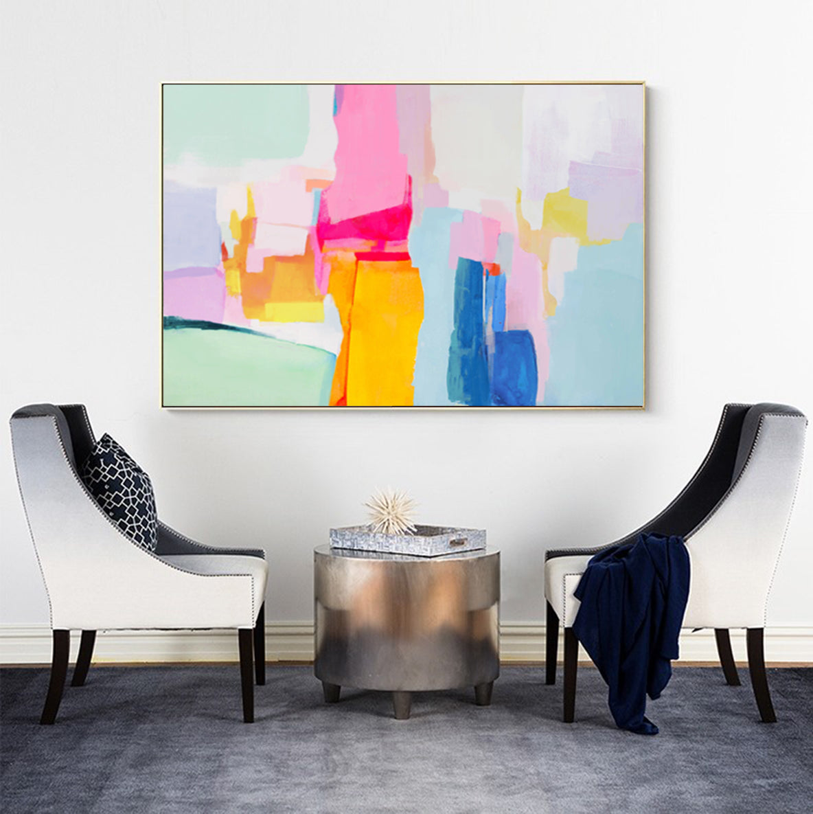 Colorful Pastel Abstract Painting