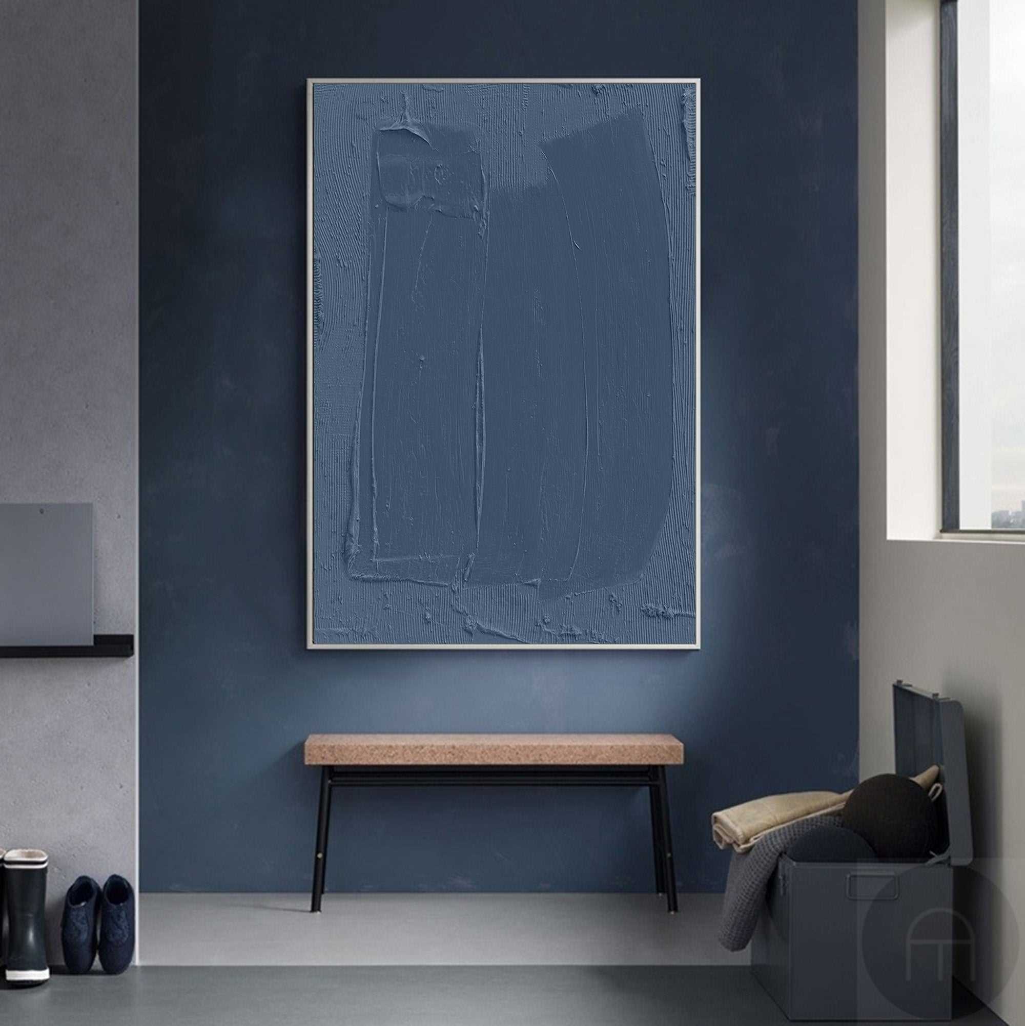 3D Blue Abstract Painting
