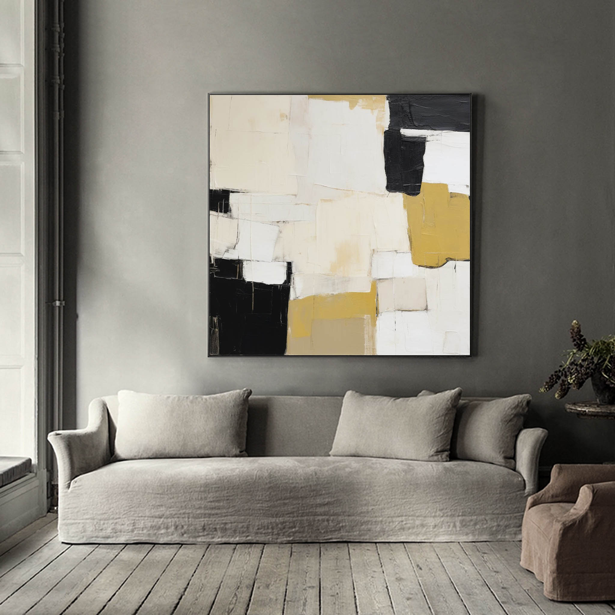 Wall Art Minimalist Geometric Block Abstract