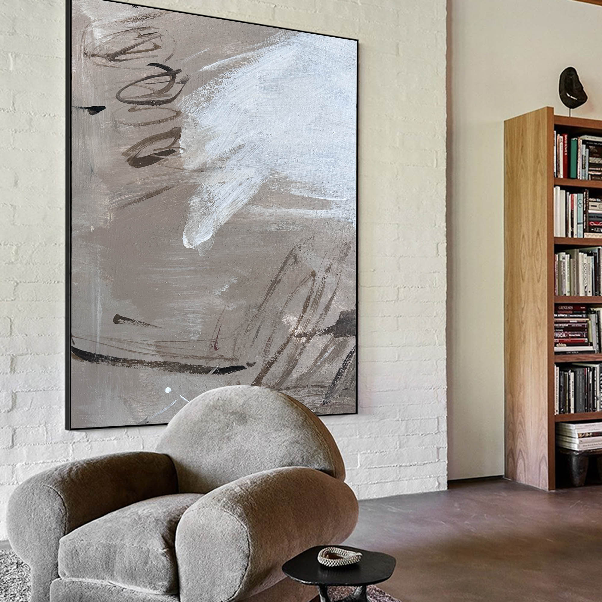 Textured Neutral Abstract Painting