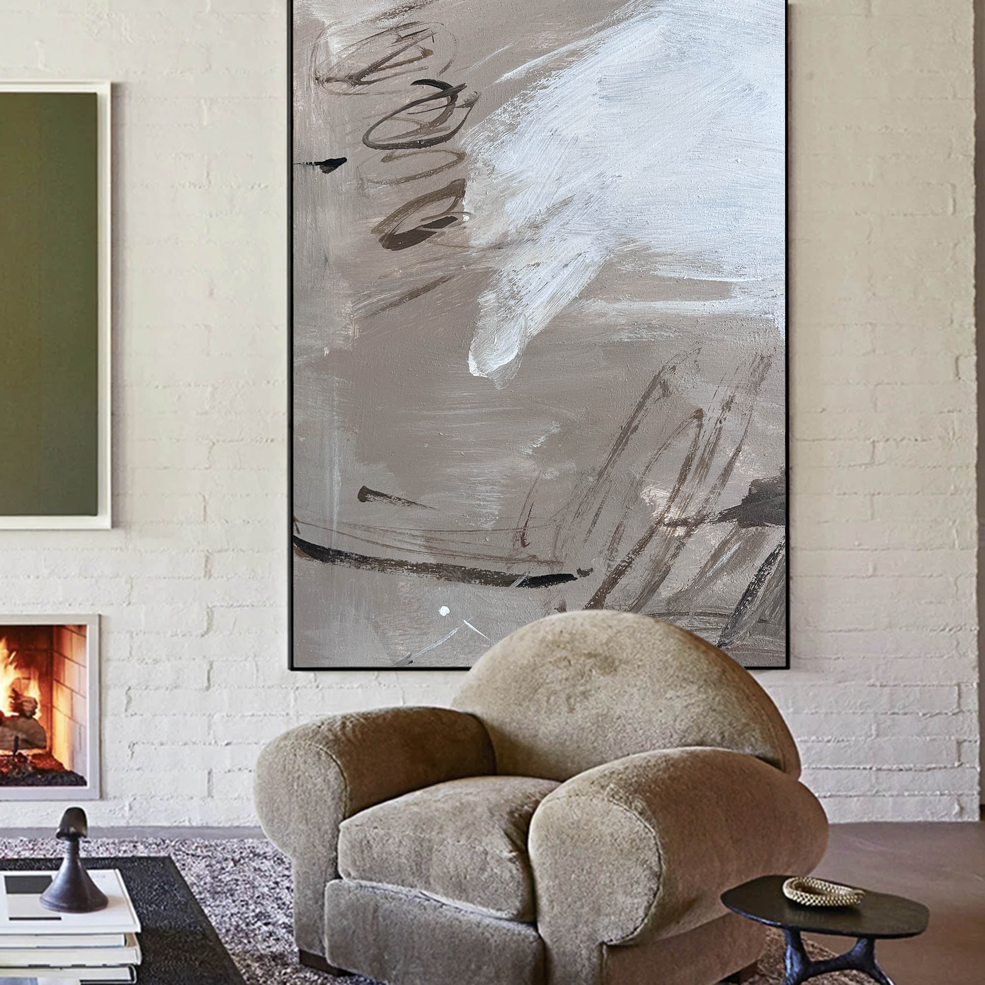 Textured Neutral Abstract Painting