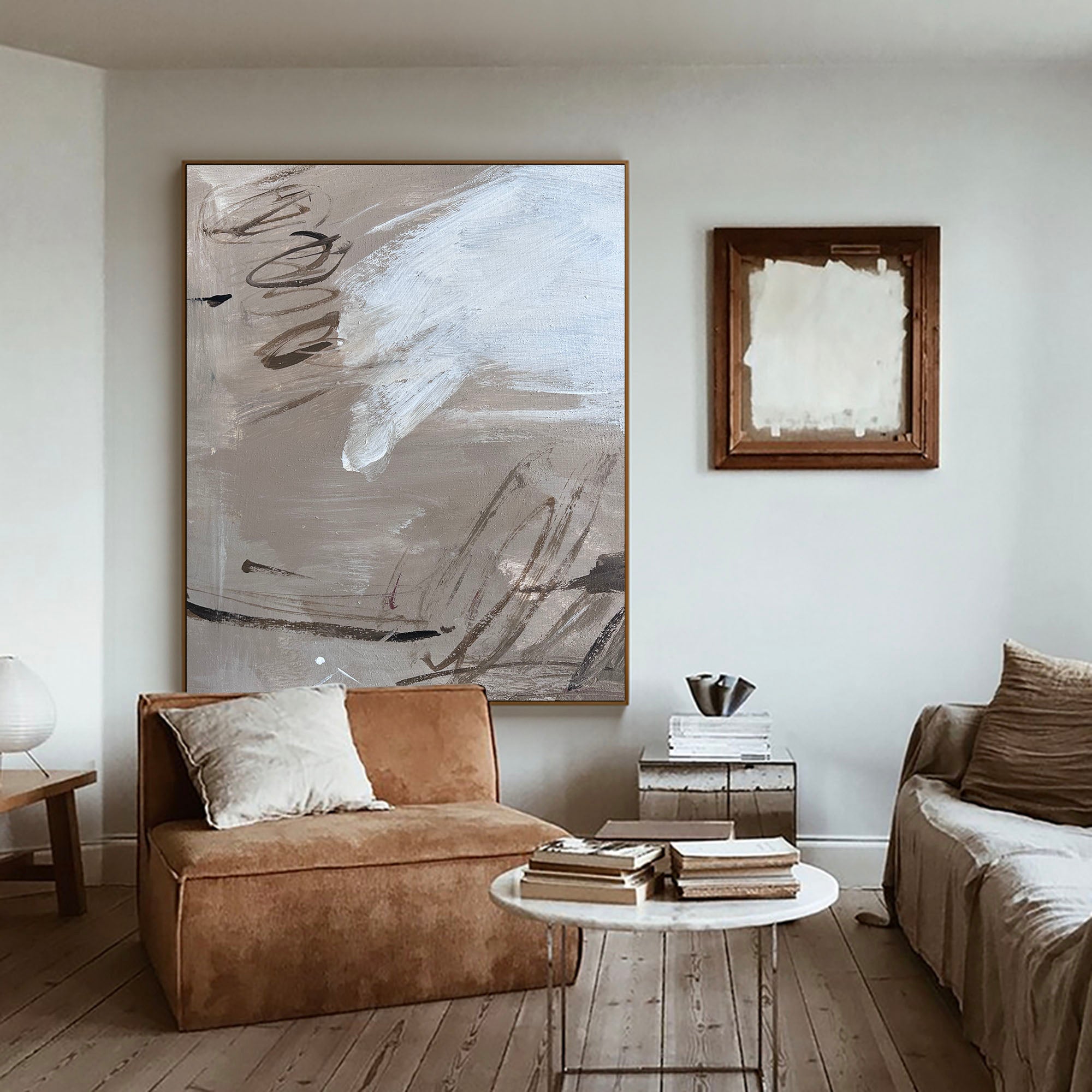 Textured Neutral Abstract Painting