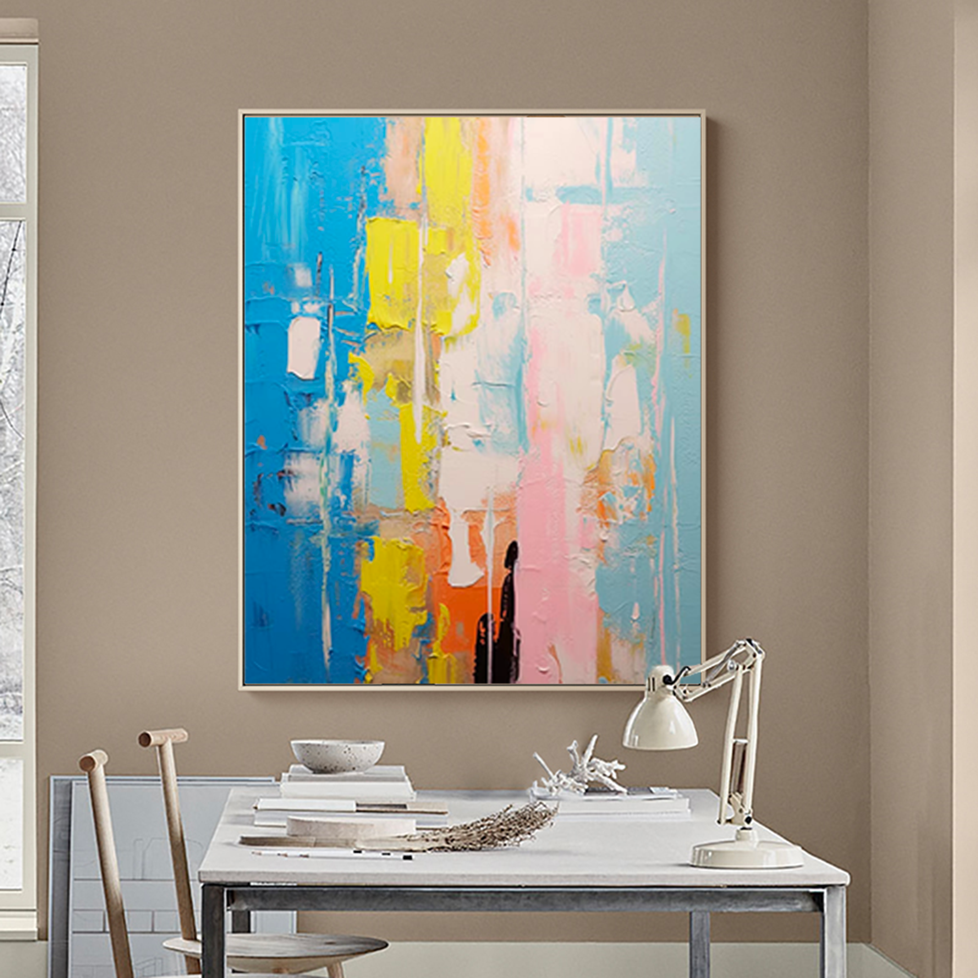 Abstract Canvas Art AB038 - Neutralighting