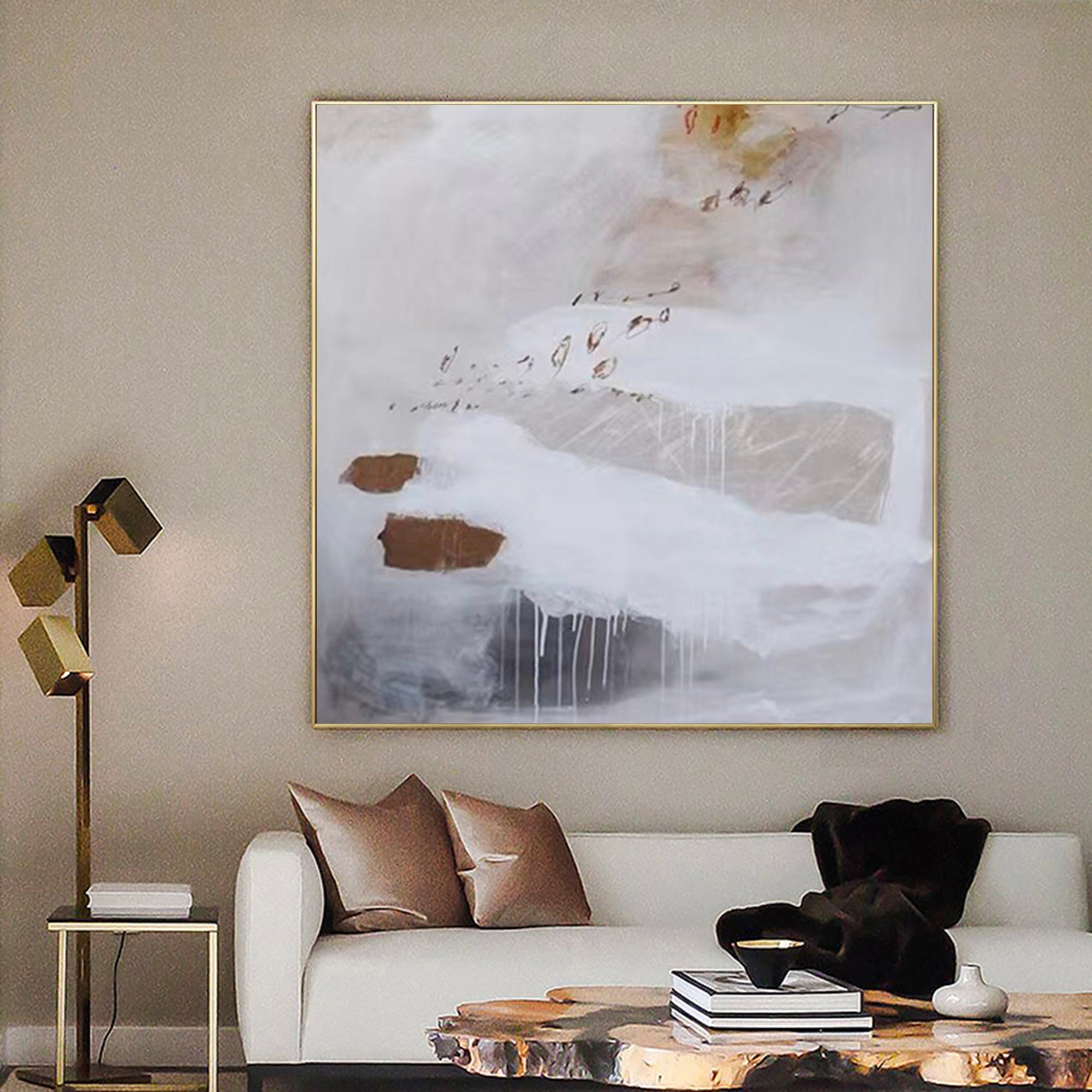 Wall Art Abstract Neutral Painting