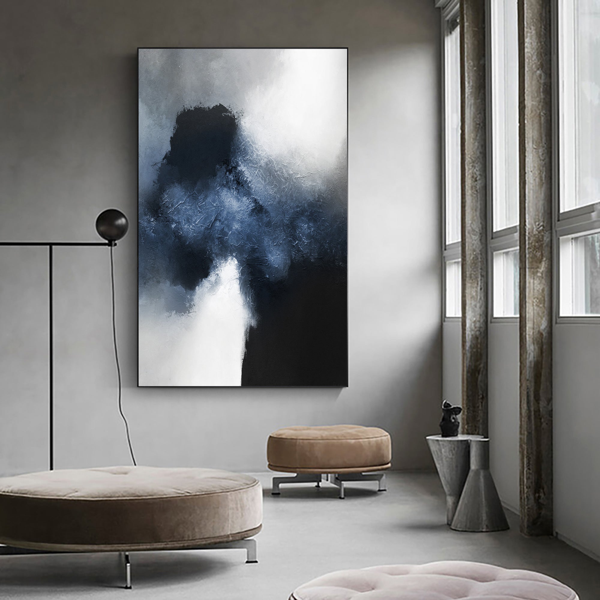Blue Black Abstract Art ABAV04 - Neutralighting