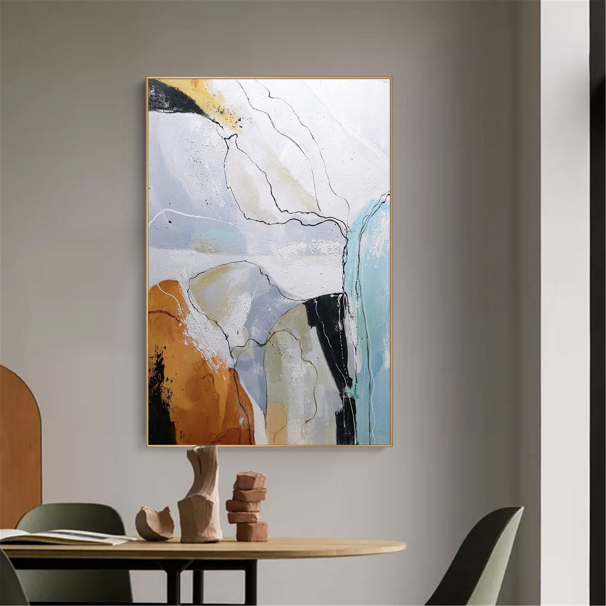 Color Abstract Geometric Painting