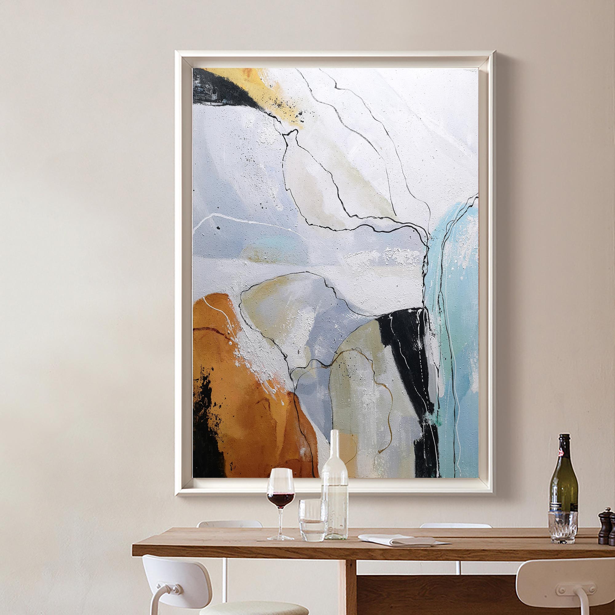Color Abstract Geometric Painting