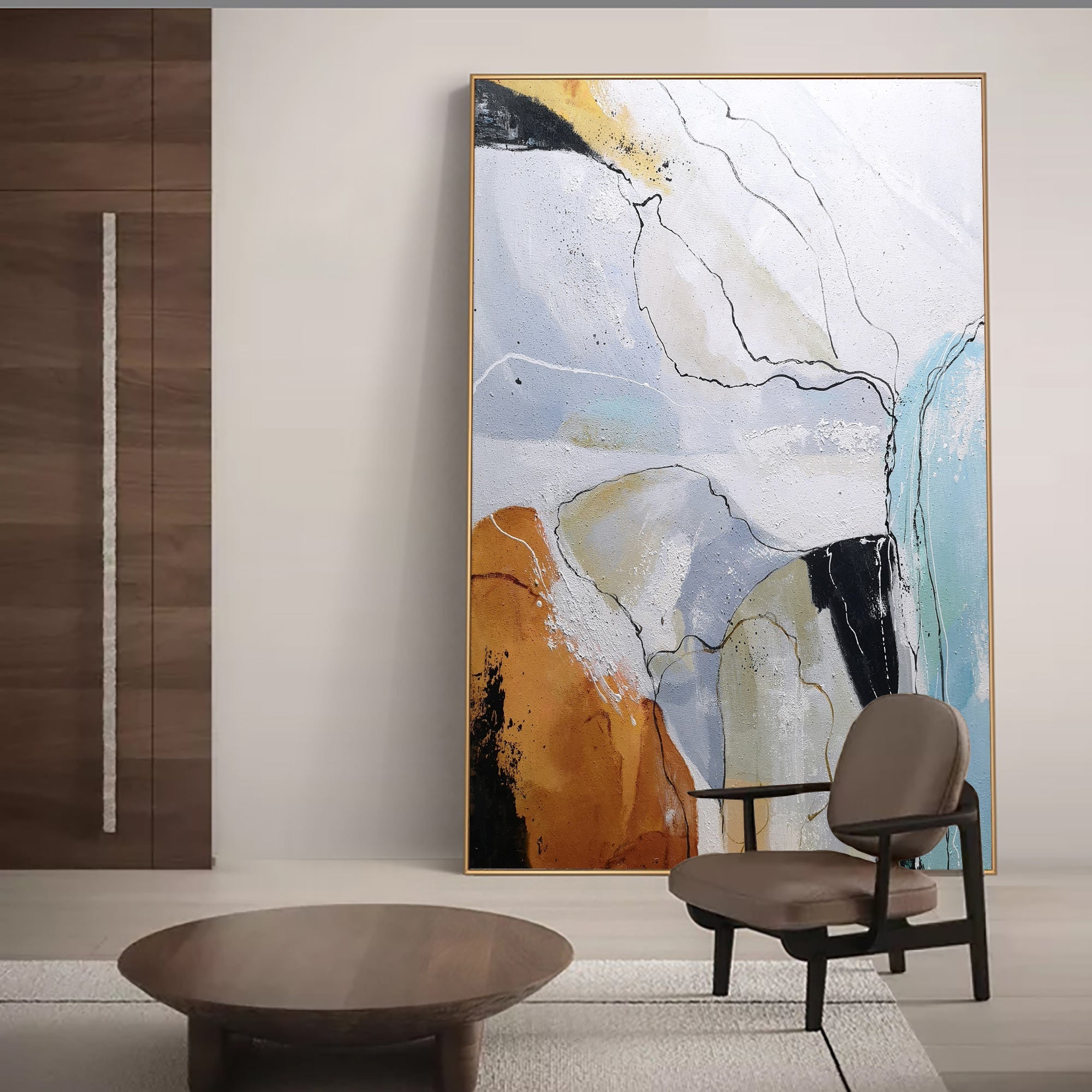 Color Abstract Geometric Painting