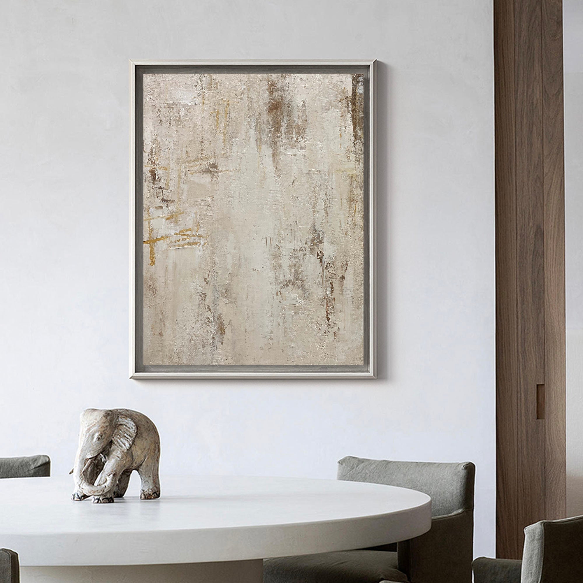 Beige Abstract Painting ABAV344 - Neutralighting
