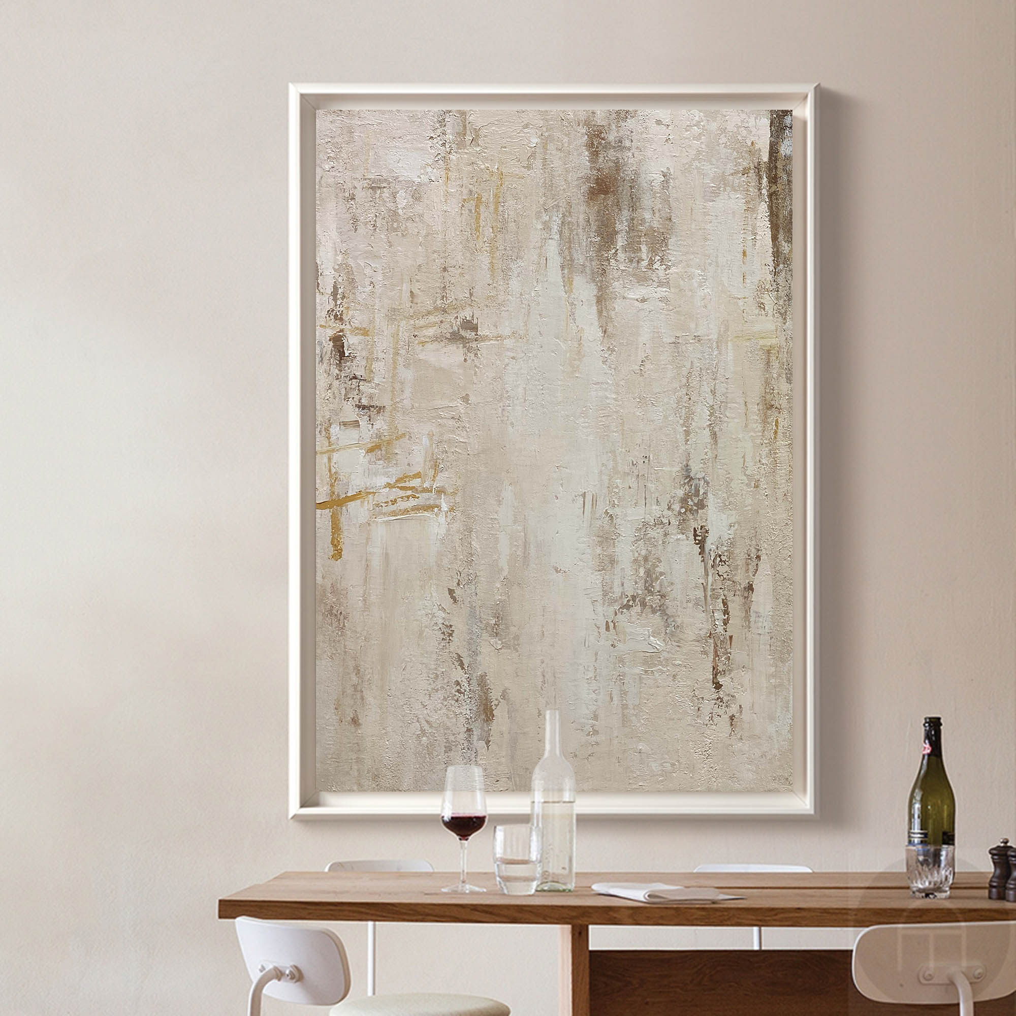 Beige Abstract Painting ABAV344 - Neutralighting
