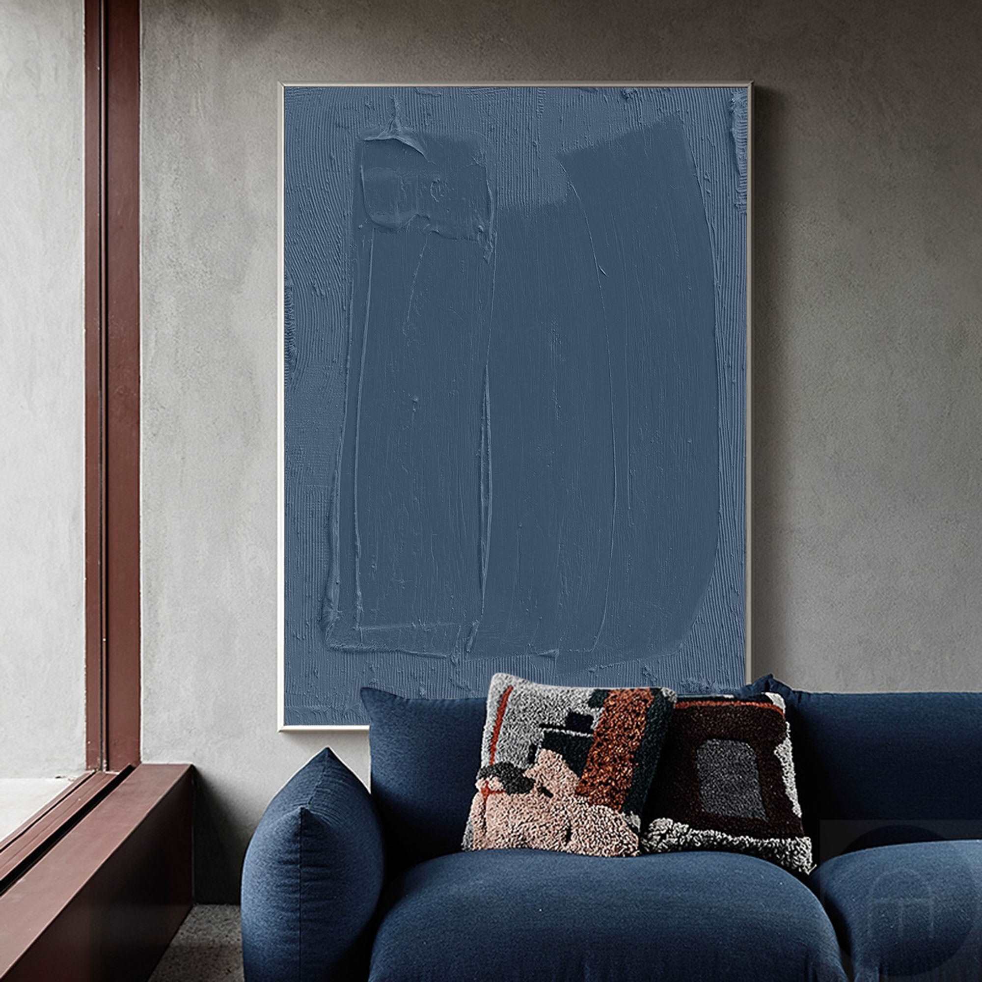3D Blue Abstract Painting