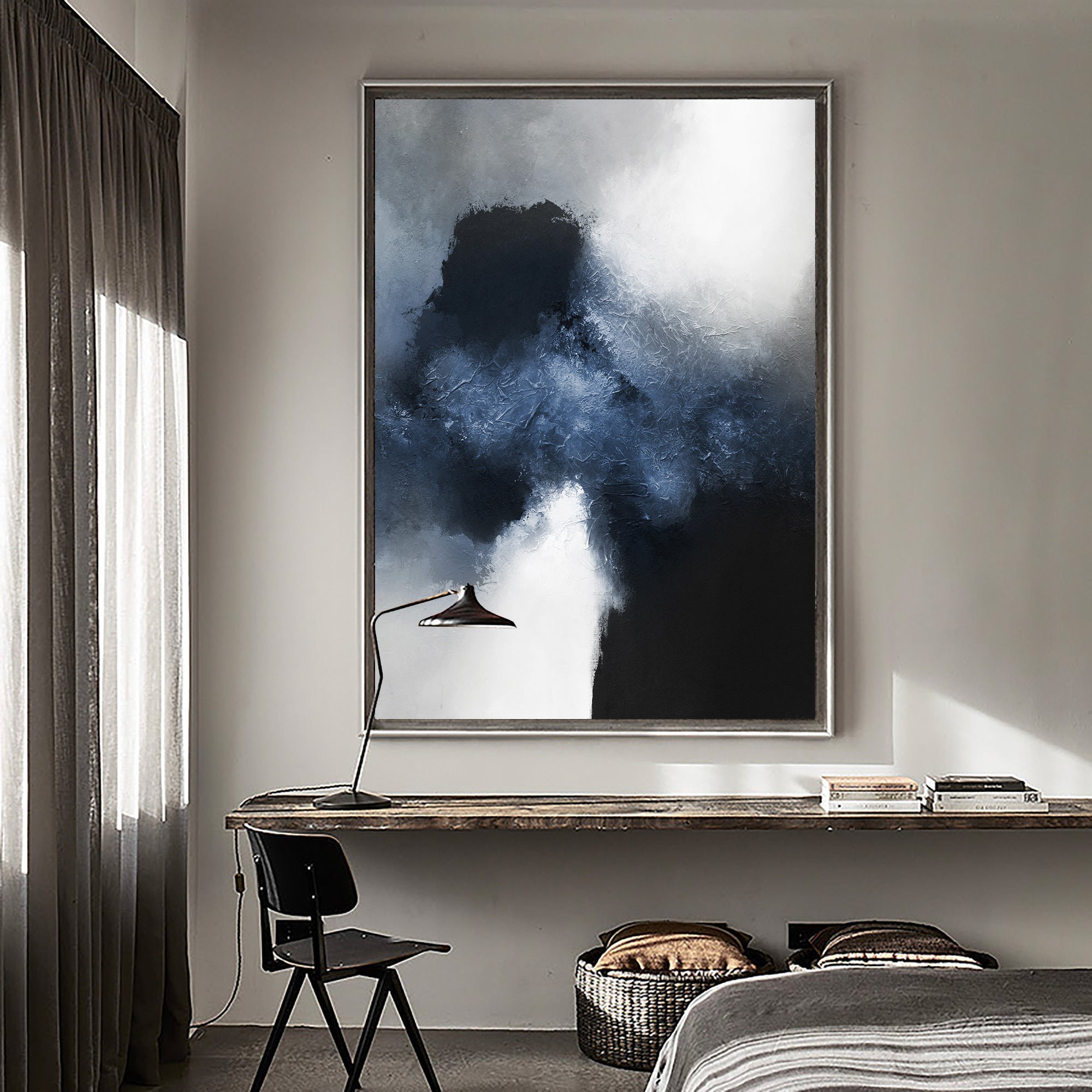 Blue Black Abstract Art ABAV04 - Neutralighting