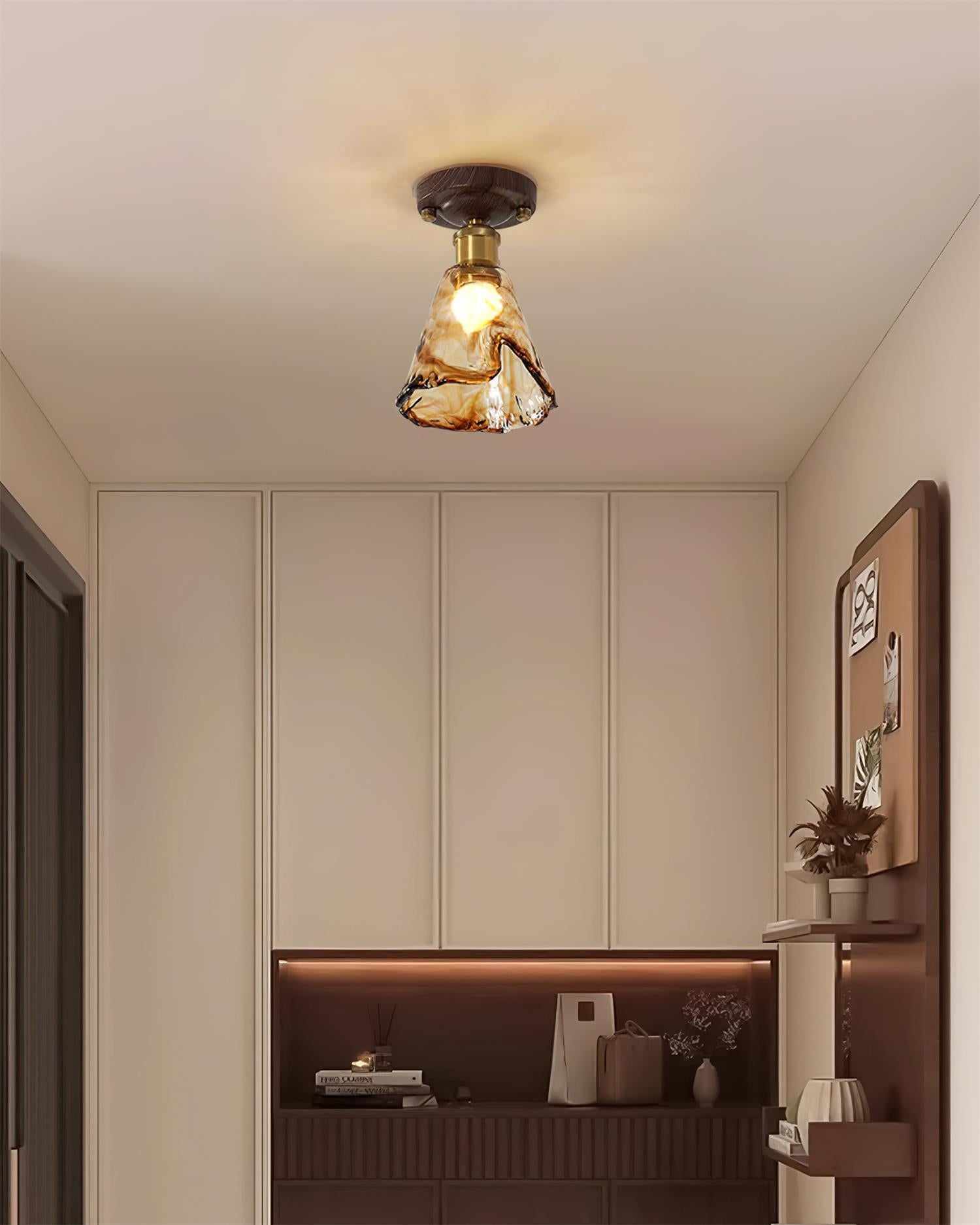 Velimo Amber Glass Flush Mount Light - Neutralighting