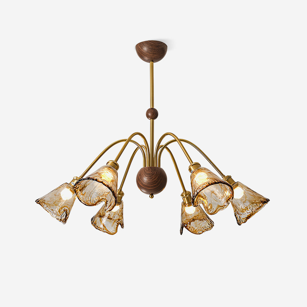 Beyona Amber Glass Chandelier - Neutralighting