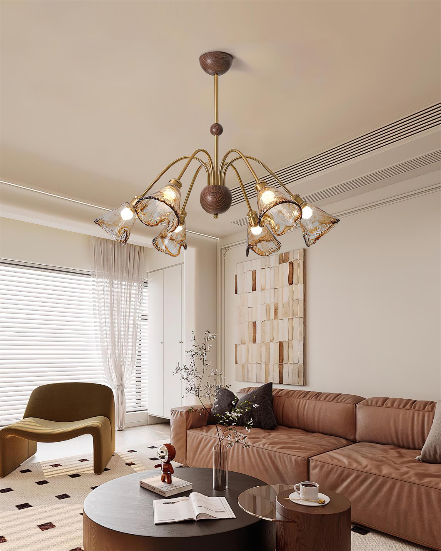 Beyona Amber Glass Chandelier - Neutralighting