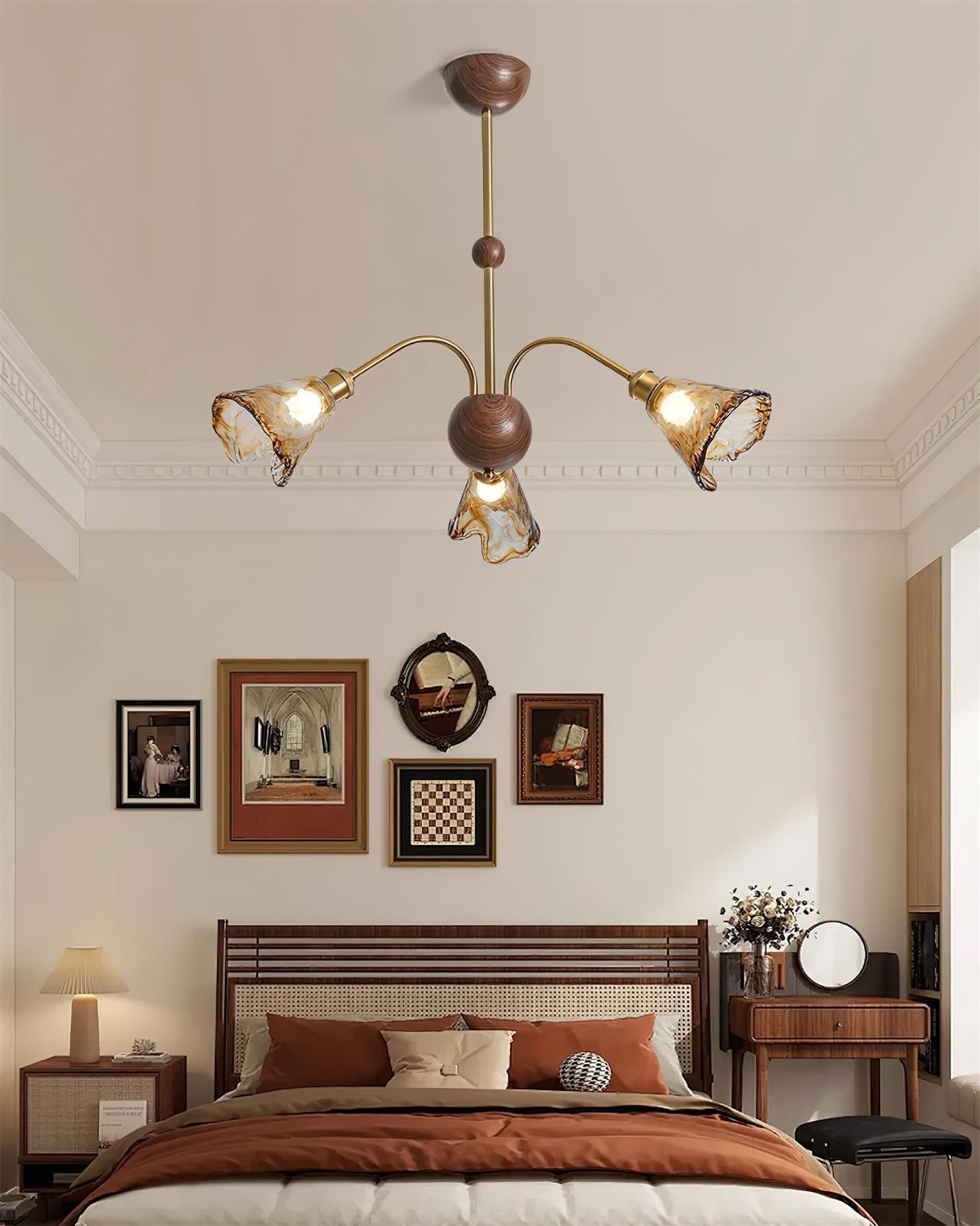 Beyona Amber Glass Chandelier - Neutralighting