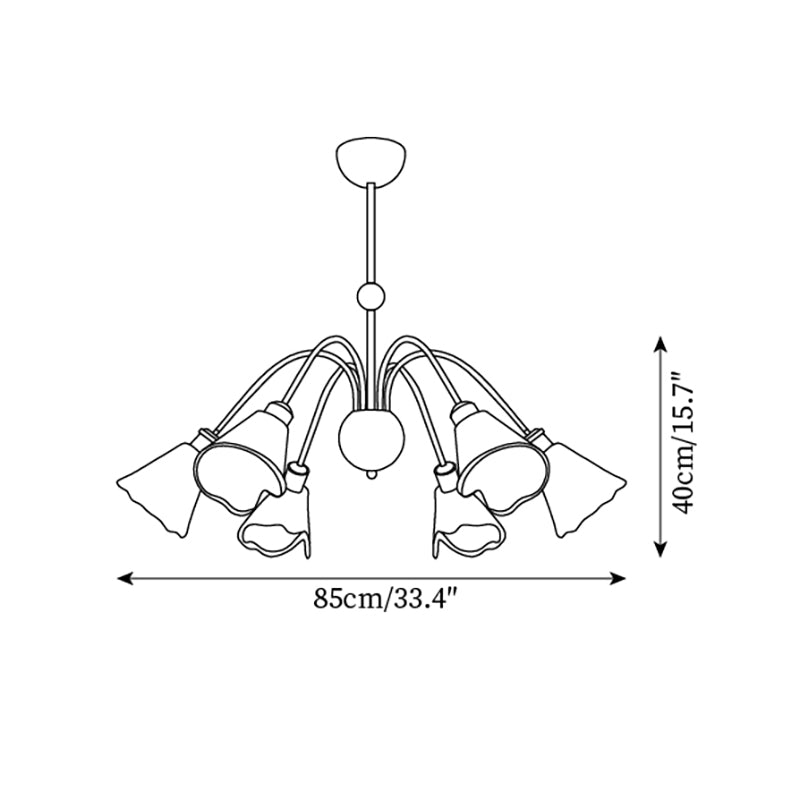 Beyona Amber Glass Chandelier - Neutralighting