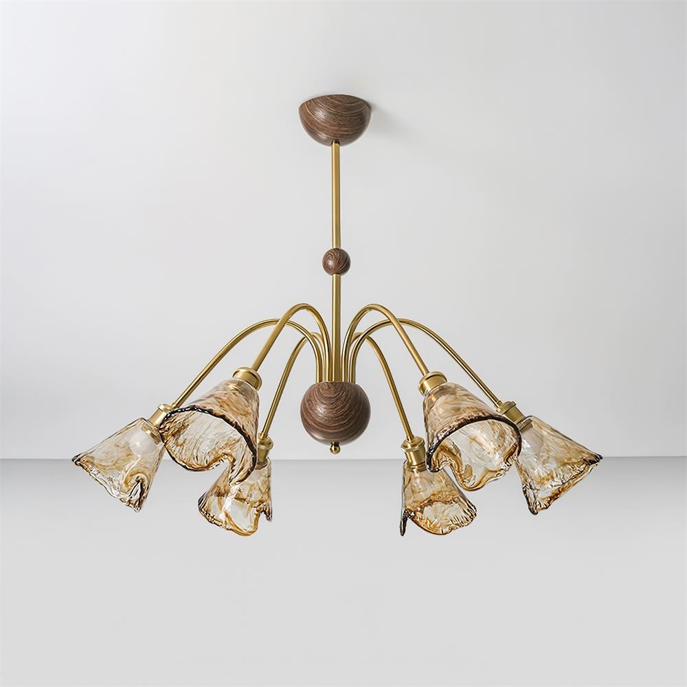 Beyona Amber Glass Chandelier - Neutralighting