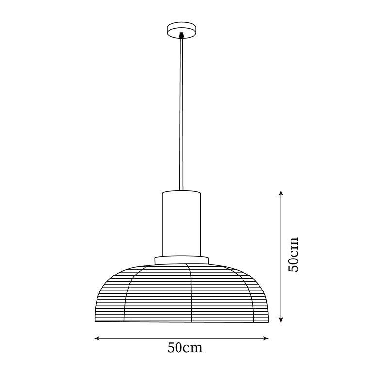 Pendant Lamp White Fabric Shade Black Cable Gentle Ambient Glow - Neutralighting
