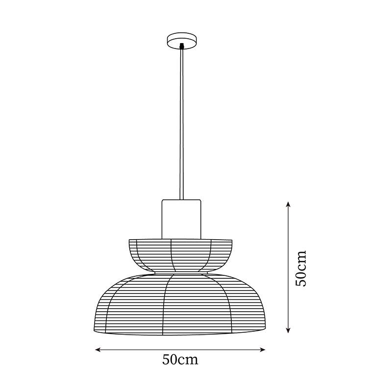 Pendant Lamp White Fabric Shade Black Cable Gentle Ambient Glow - Neutralighting