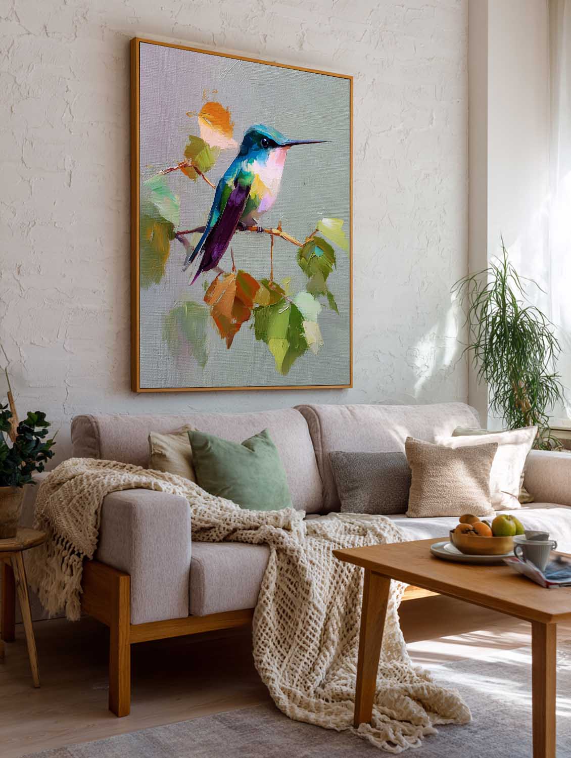 Modern Hummingbird Art ABAV618 - Neutralighting