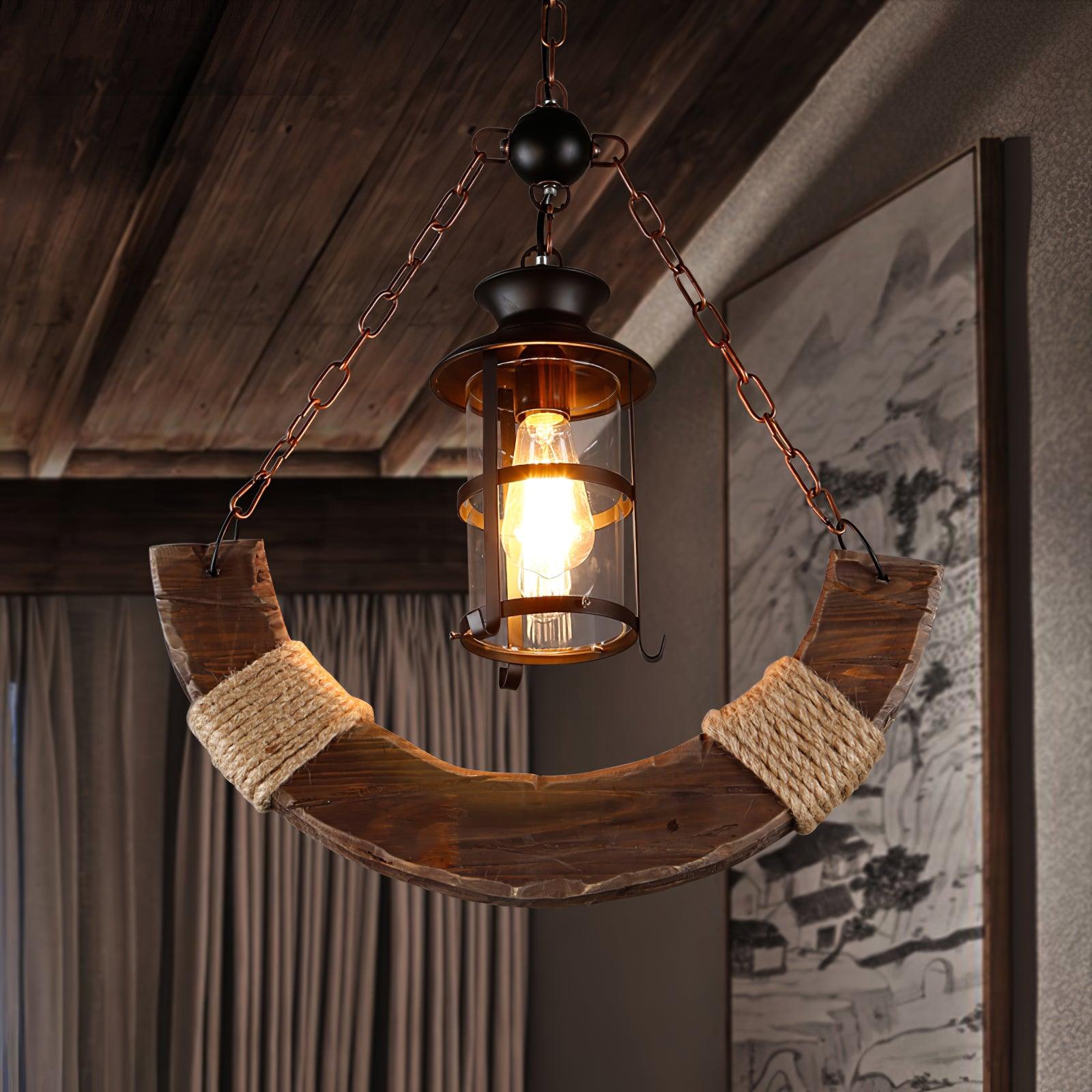 Aurzorir Vintage Wood Chandelier - Neutralighting
